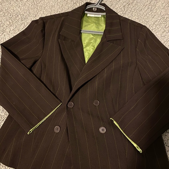 Vintage Pinstripe Blazer and Pants Set - Picture 2 of 4